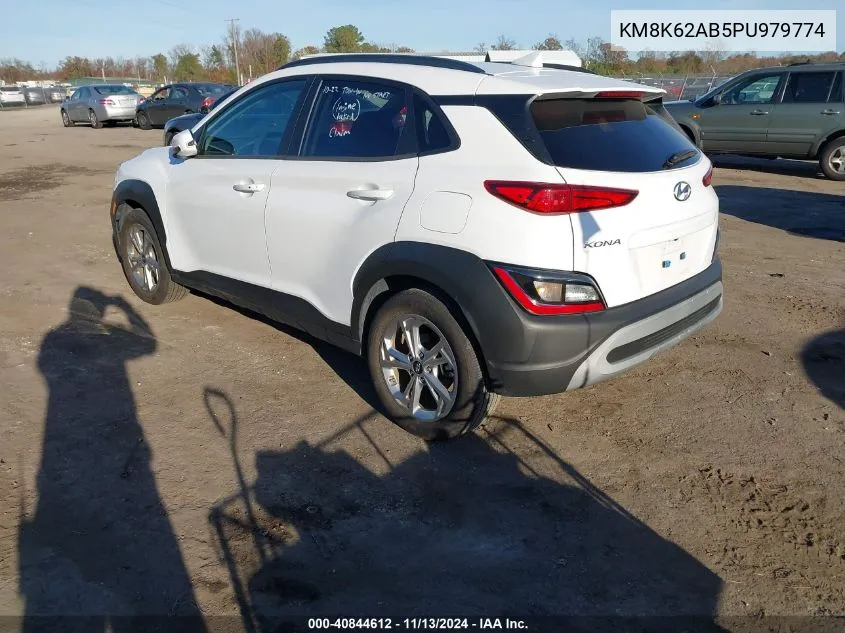 2023 Hyundai Kona Sel VIN: KM8K62AB5PU979774 Lot: 40844612