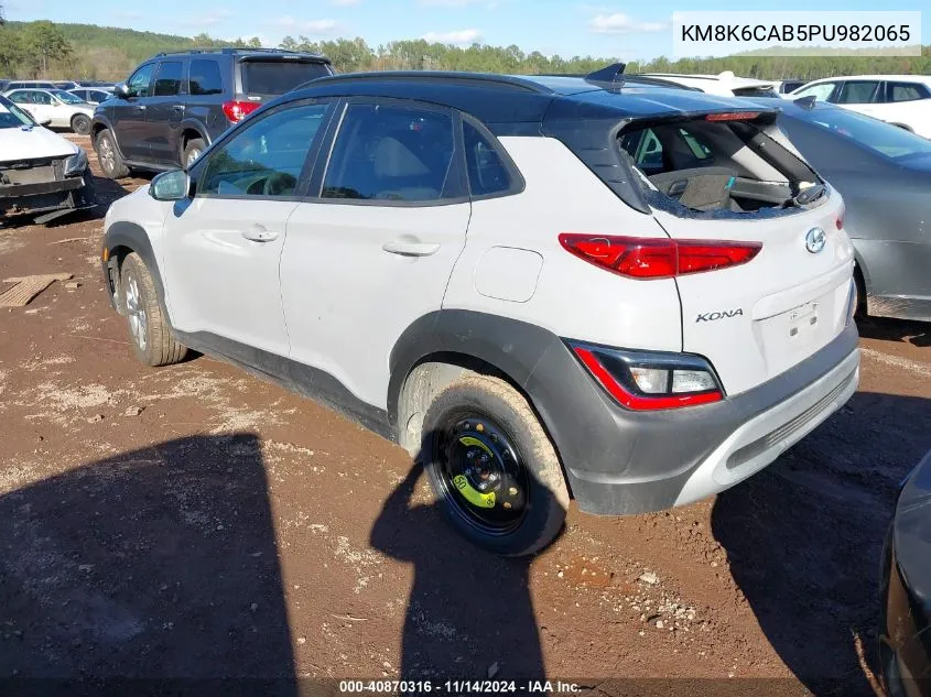 2023 Hyundai Kona Sel VIN: KM8K6CAB5PU982065 Lot: 40870316