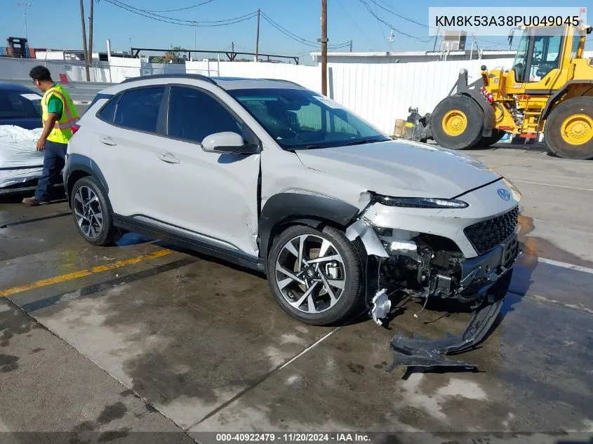 2023 Hyundai Kona Limited VIN: KM8K53A38PU049045 Lot: 40922479