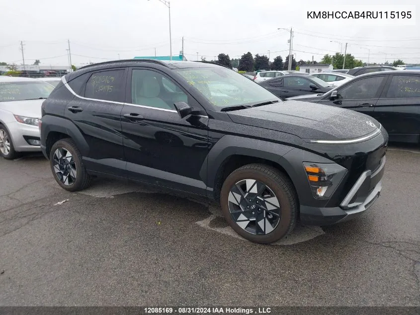 2024 Hyundai Kona Sel VIN: KM8HCCAB4RU115195 Lot: 12085169