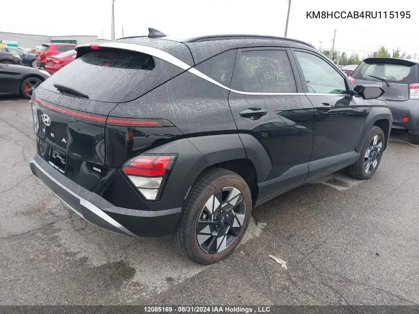 2024 Hyundai Kona Sel VIN: KM8HCCAB4RU115195 Lot: 12085169