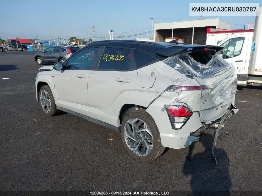 2024 Hyundai Kona 1.6T N Line With Two-Tone Roof VIN: KM8HACA30RU030787 Lot: 12096208