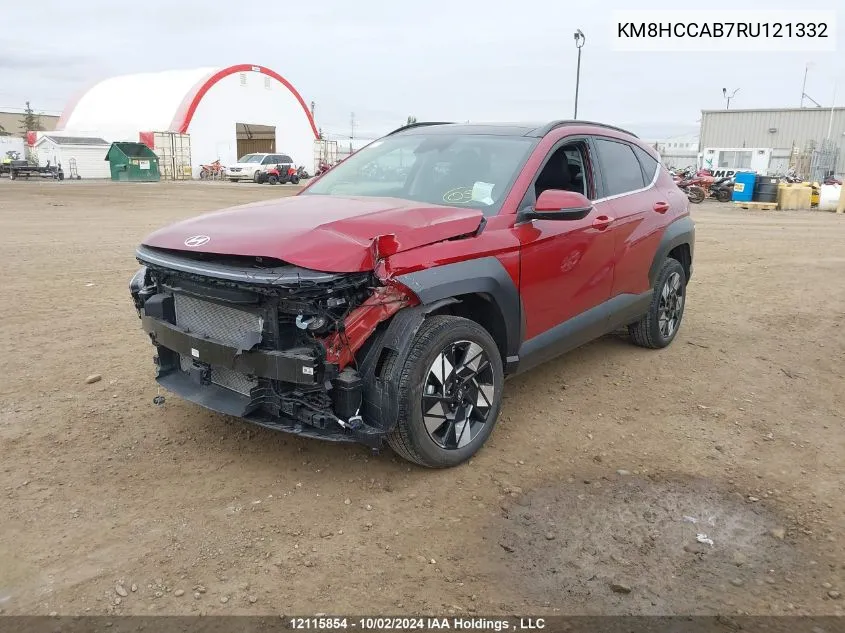 2024 Hyundai Kona Sel VIN: KM8HCCAB7RU121332 Lot: 12115854