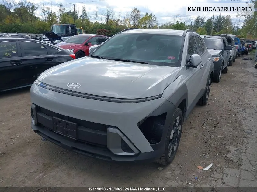 2024 Hyundai Kona Sel VIN: KM8HBCAB2RU141913 Lot: 12119898