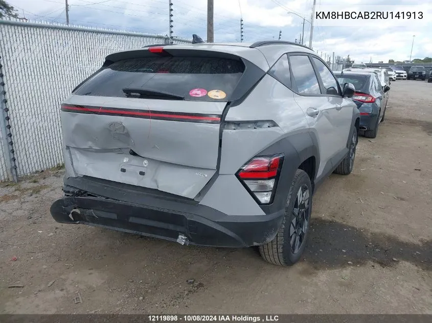 2024 Hyundai Kona Sel VIN: KM8HBCAB2RU141913 Lot: 12119898