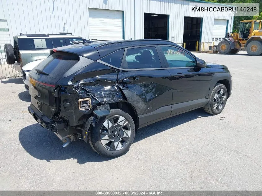 2024 Hyundai Kona Sel VIN: KM8HCCAB0RU146248 Lot: 39550932