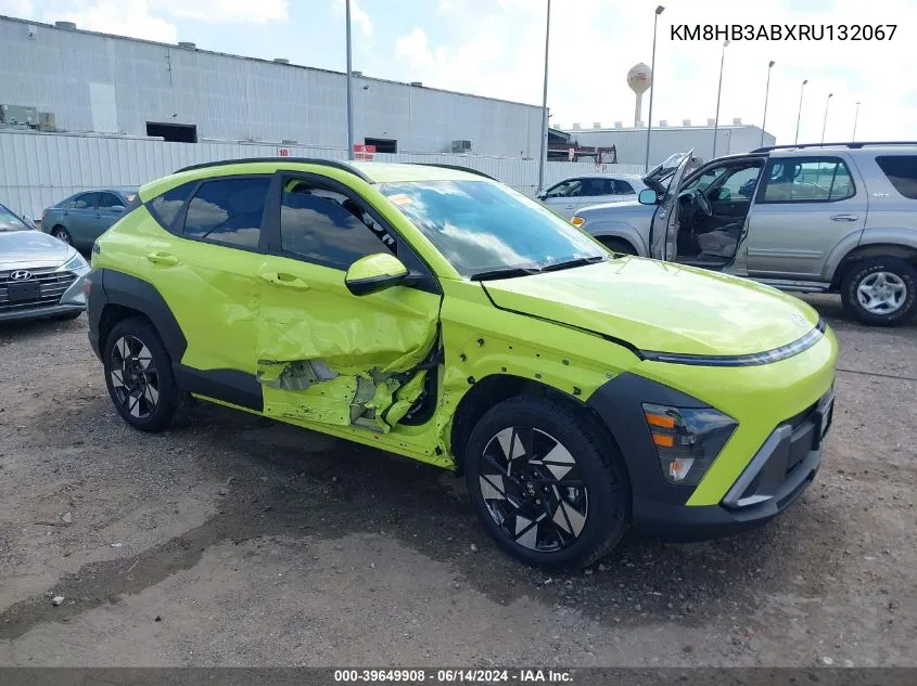 2024 Hyundai Kona Sel VIN: KM8HB3ABXRU132067 Lot: 39649908