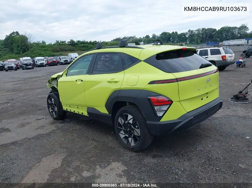 2024 Hyundai Kona Sel VIN: KM8HCCAB9RU103673 Lot: 39900383