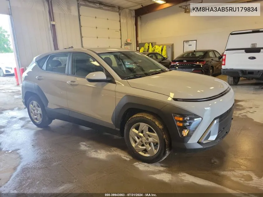 2024 Hyundai Kona Se VIN: KM8HA3AB5RU179834 Lot: 39943063