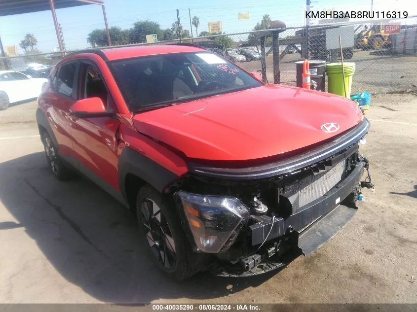 KM8HB3AB8RU116319 2024 Hyundai Kona Sel