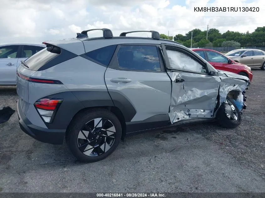 2024 Hyundai Kona Sel VIN: KM8HB3AB1RU130420 Lot: 40216841