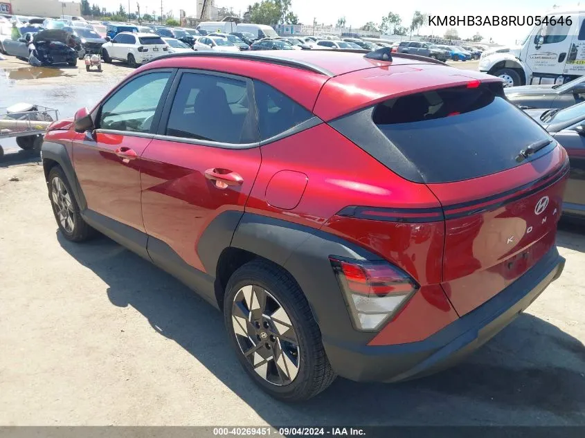 KM8HB3AB8RU054646 2024 Hyundai Kona Sel