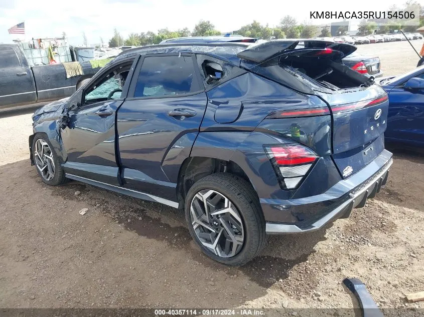 2024 Hyundai Kona N Line VIN: KM8HACA35RU154506 Lot: 40357114