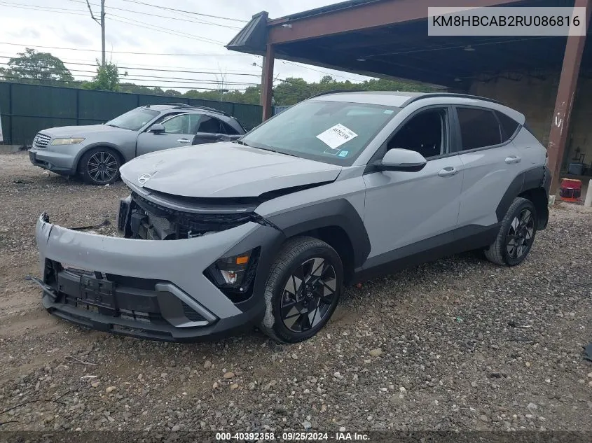 2024 Hyundai Kona Sel VIN: KM8HBCAB2RU086816 Lot: 40392358