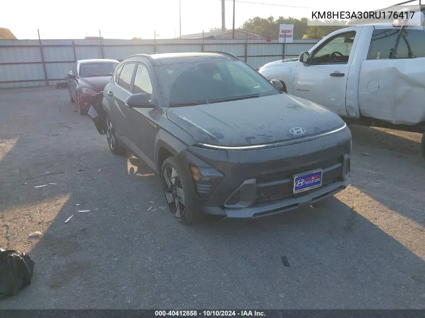 2024 Hyundai Kona Limited VIN: KM8HE3A30RU176417 Lot: 40412858