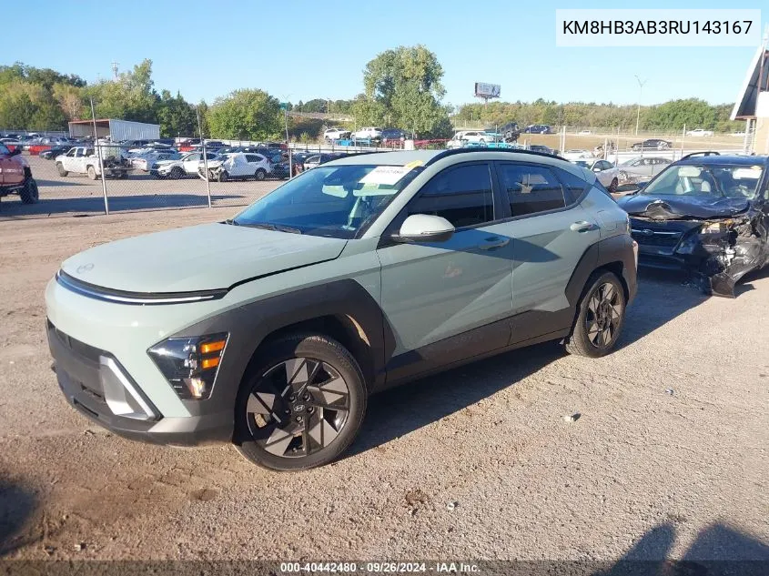 KM8HB3AB3RU143167 2024 Hyundai Kona Sel