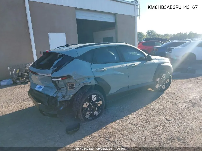 KM8HB3AB3RU143167 2024 Hyundai Kona Sel