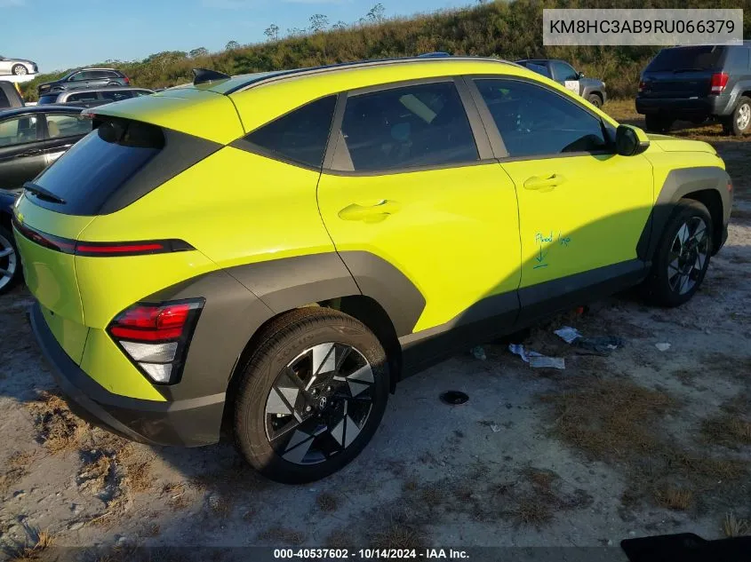 2024 Hyundai Kona Sel VIN: KM8HC3AB9RU066379 Lot: 40537602