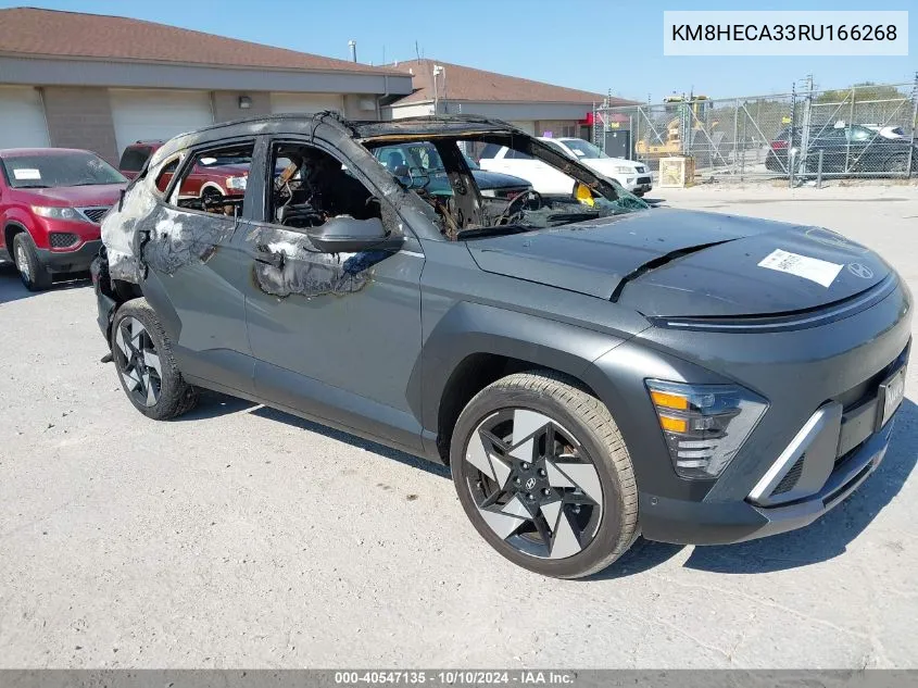 2024 Hyundai Kona Limited VIN: KM8HECA33RU166268 Lot: 40547135