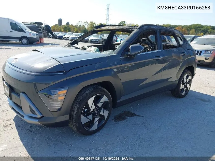 2024 Hyundai Kona Limited VIN: KM8HECA33RU166268 Lot: 40547135