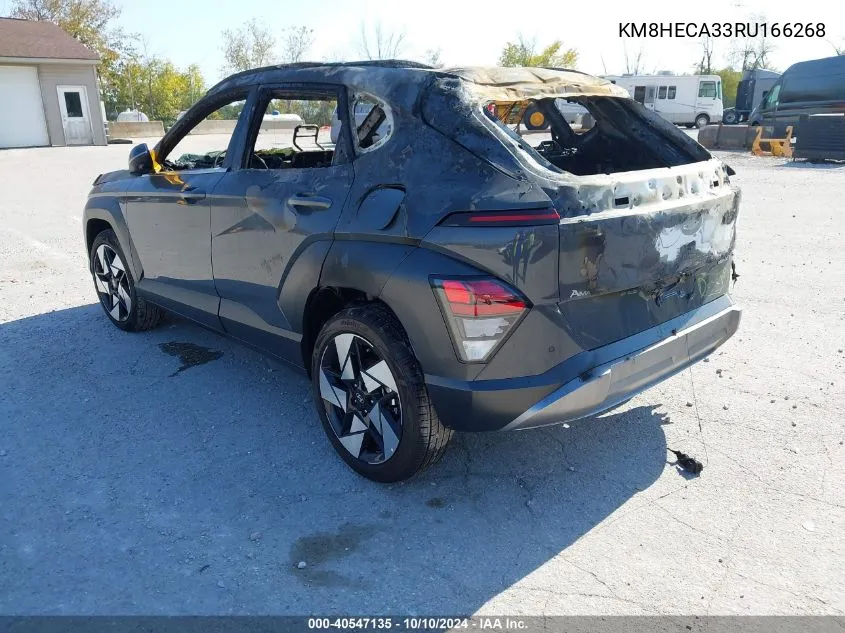 2024 Hyundai Kona Limited VIN: KM8HECA33RU166268 Lot: 40547135