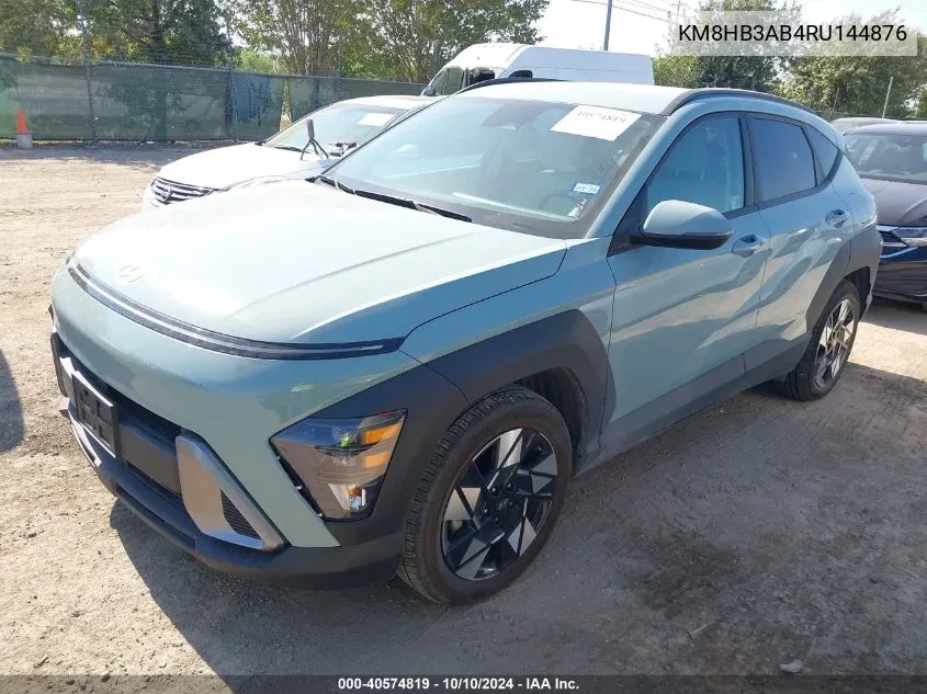 2024 Hyundai Kona Sel VIN: KM8HB3AB4RU144876 Lot: 40574819