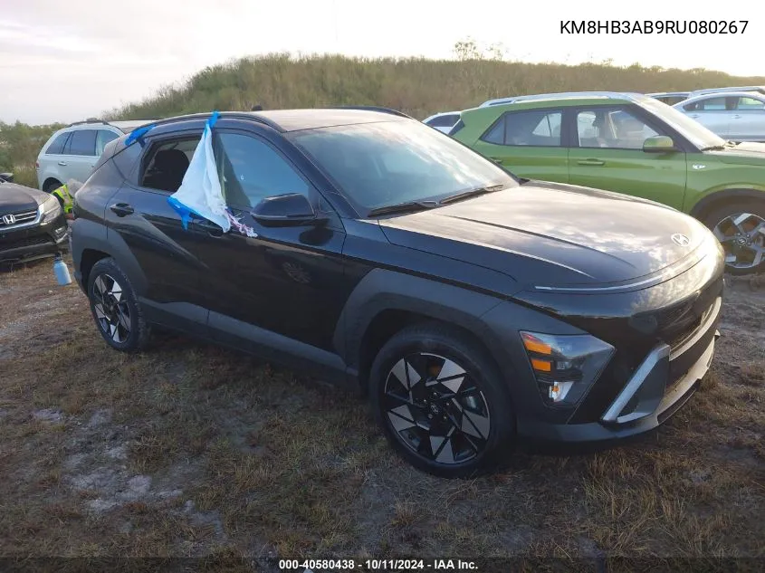 2024 Hyundai Kona Sel VIN: KM8HB3AB9RU080267 Lot: 40580438