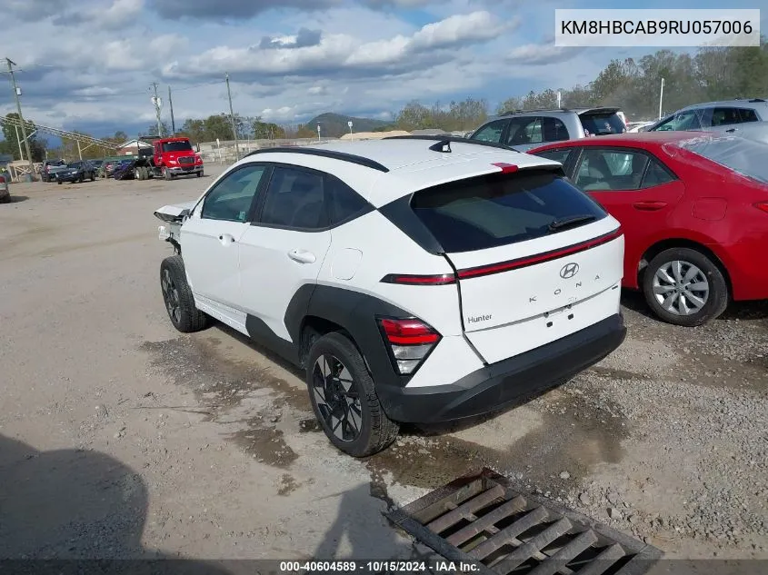 2024 Hyundai Kona Sel VIN: KM8HBCAB9RU057006 Lot: 40604589