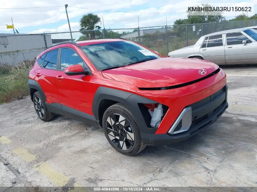 2024 Hyundai Kona Sel VIN: KM8HB3AB3RU150622 Lot: 40643096