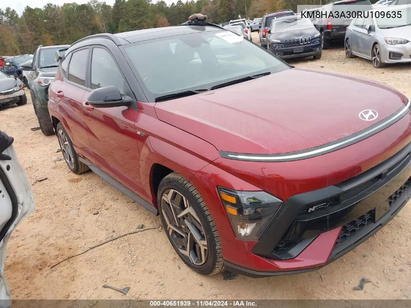 2024 Hyundai Kona N Line VIN: KM8HA3A30RU109635 Lot: 40651939