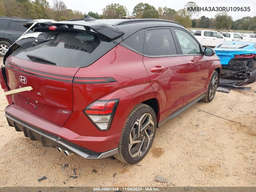 2024 Hyundai Kona N Line VIN: KM8HA3A30RU109635 Lot: 40651939