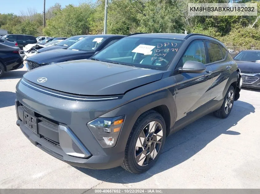 2024 Hyundai Kona Sel VIN: KM8HB3ABXRU182032 Lot: 40657652