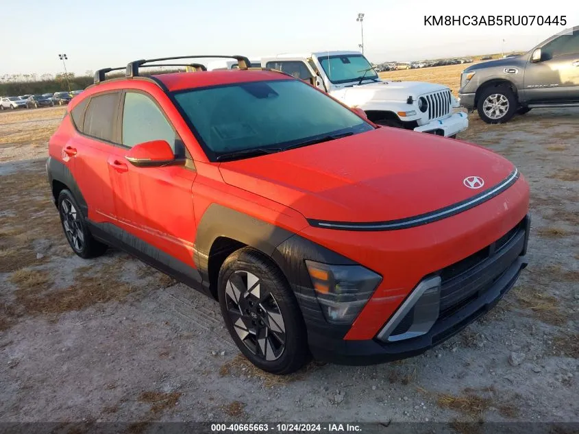 2024 Hyundai Kona Sel VIN: KM8HC3AB5RU070445 Lot: 40665663