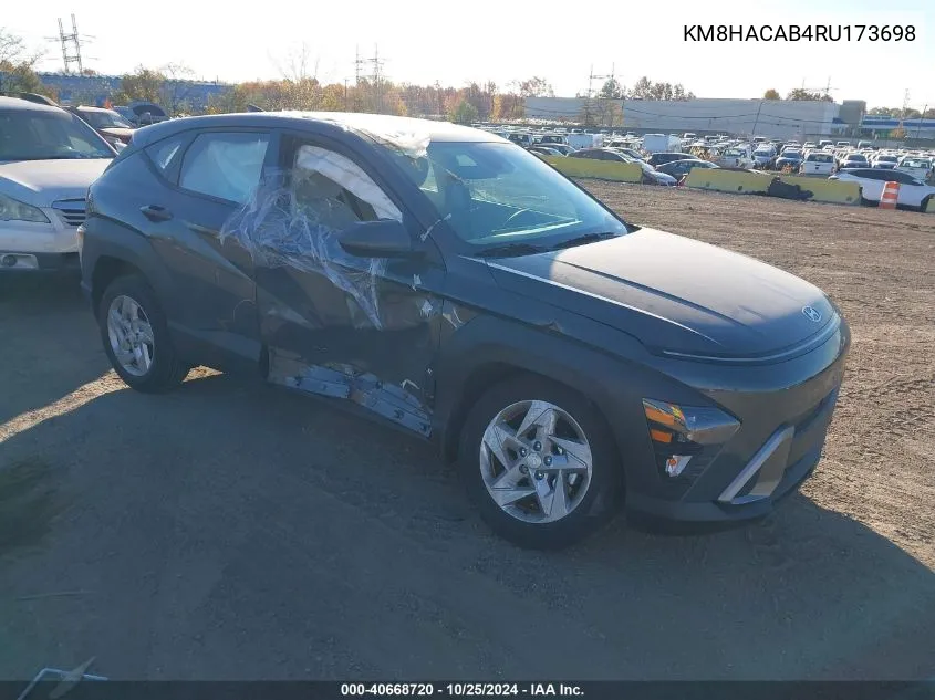 2024 Hyundai Kona Se VIN: KM8HACAB4RU173698 Lot: 40668720