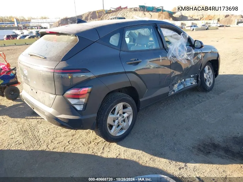 2024 Hyundai Kona Se VIN: KM8HACAB4RU173698 Lot: 40668720