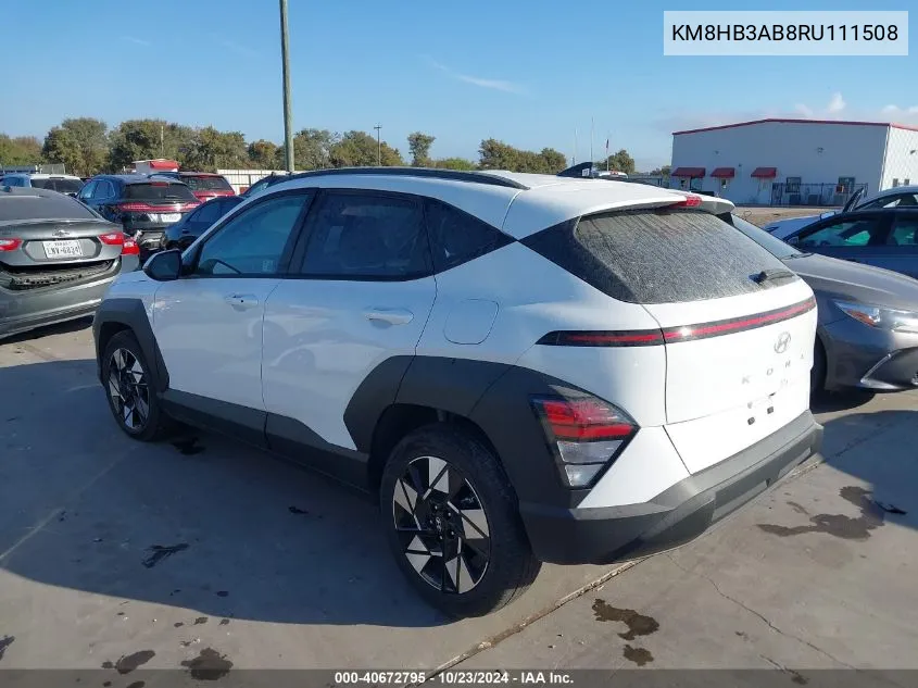 KM8HB3AB8RU111508 2024 Hyundai Kona Sel