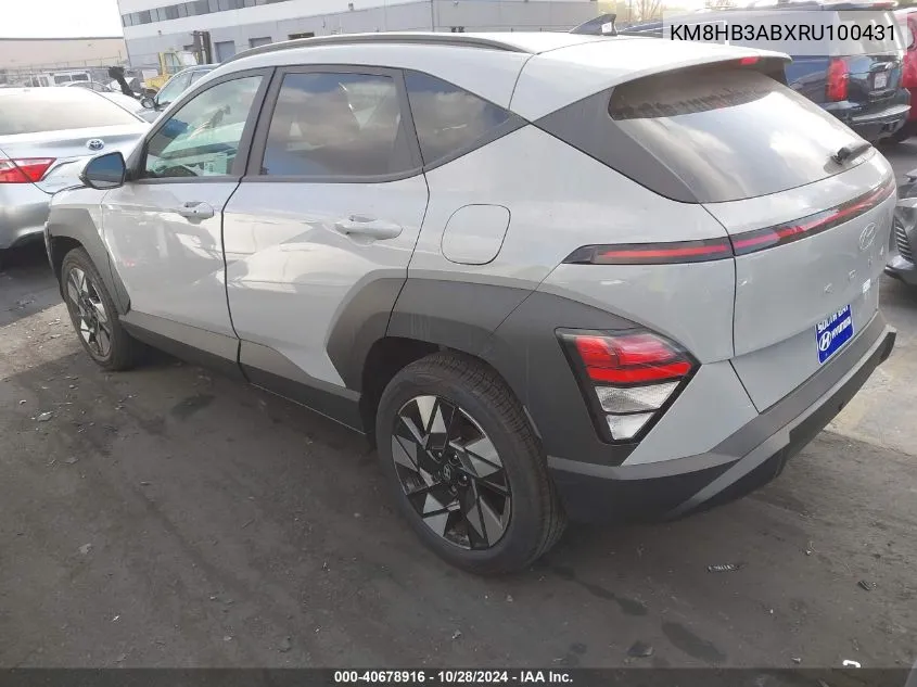 2024 Hyundai Kona Sel VIN: KM8HB3ABXRU100431 Lot: 40678916