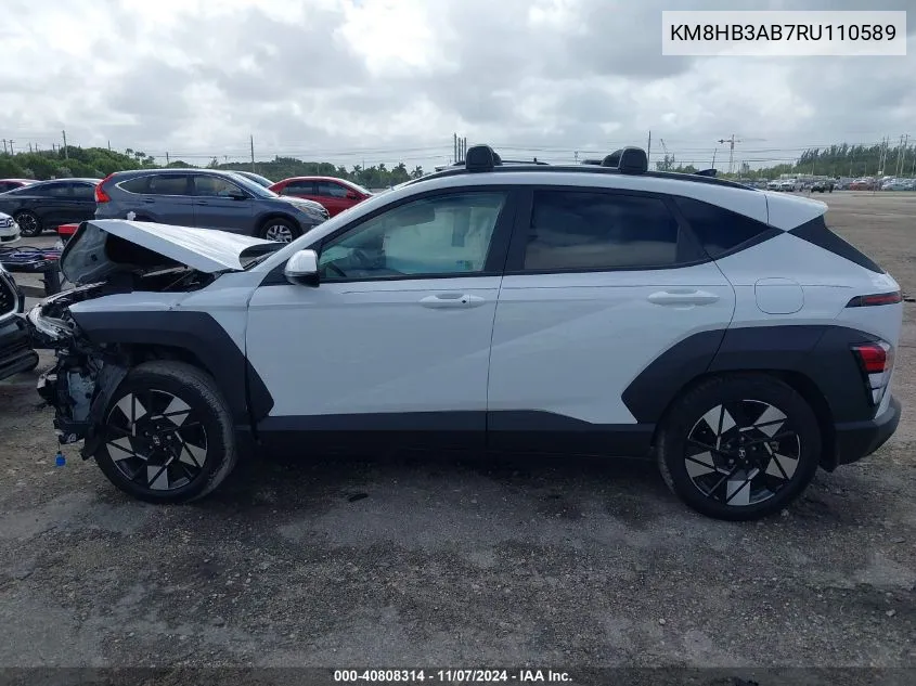 2024 Hyundai Kona Sel VIN: KM8HB3AB7RU110589 Lot: 40808314