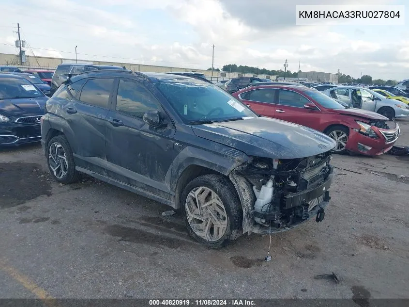 2024 Hyundai Kona N Line VIN: KM8HACA33RU027804 Lot: 40820919