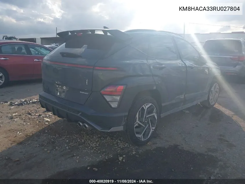 2024 Hyundai Kona N Line VIN: KM8HACA33RU027804 Lot: 40820919