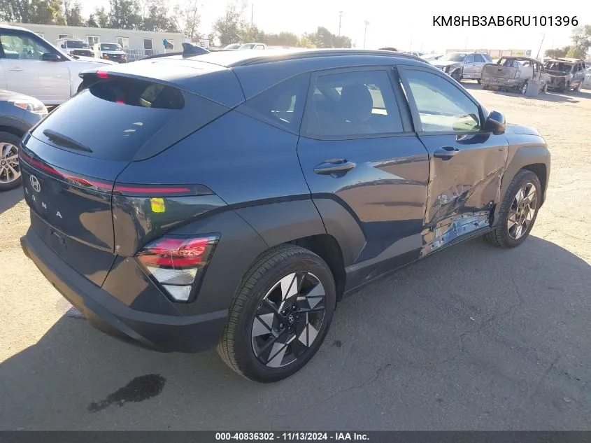 2024 Hyundai Kona Sel VIN: KM8HB3AB6RU101396 Lot: 40836302