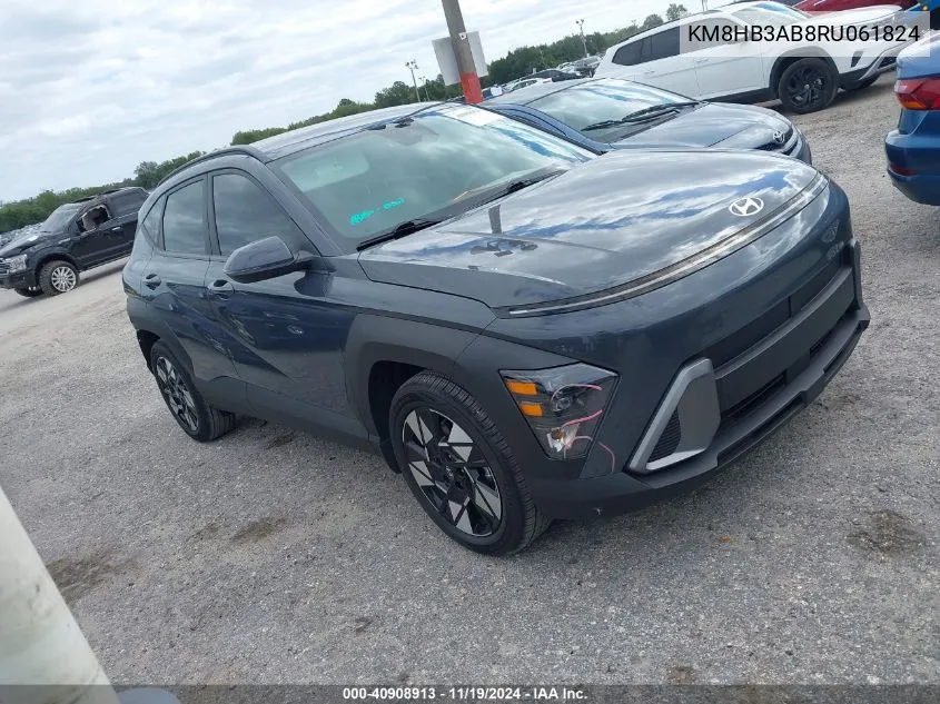 2024 Hyundai Kona Sel VIN: KM8HB3AB8RU061824 Lot: 40908913