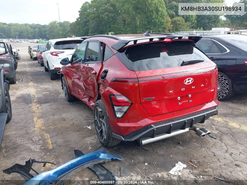 KM8HB3A30SU198934 2025 Hyundai Kona N Line S