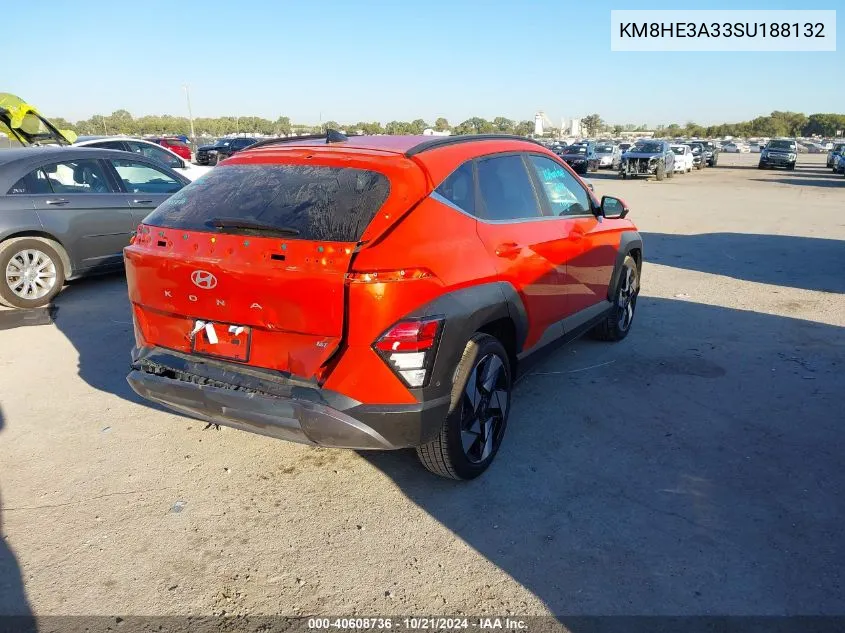 2025 Hyundai Kona Limited VIN: KM8HE3A33SU188132 Lot: 40608736