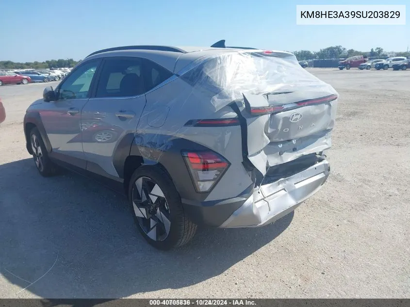 2025 Hyundai Kona Limited VIN: KM8HE3A39SU203829 Lot: 40705836