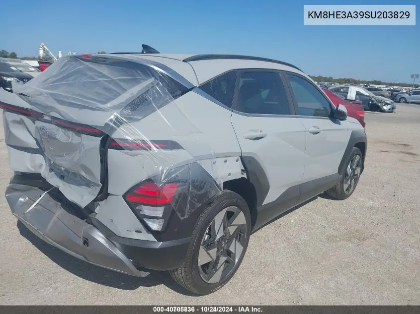 2025 Hyundai Kona Limited VIN: KM8HE3A39SU203829 Lot: 40705836