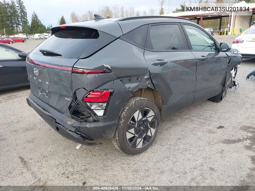 2025 Hyundai Kona Sel VIN: KM8HBCAB3SU201834 Lot: 40928426