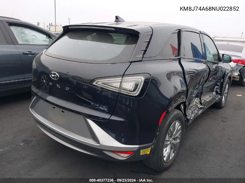 KM8J74A68NU022852 2022 Hyundai Nexo Blue