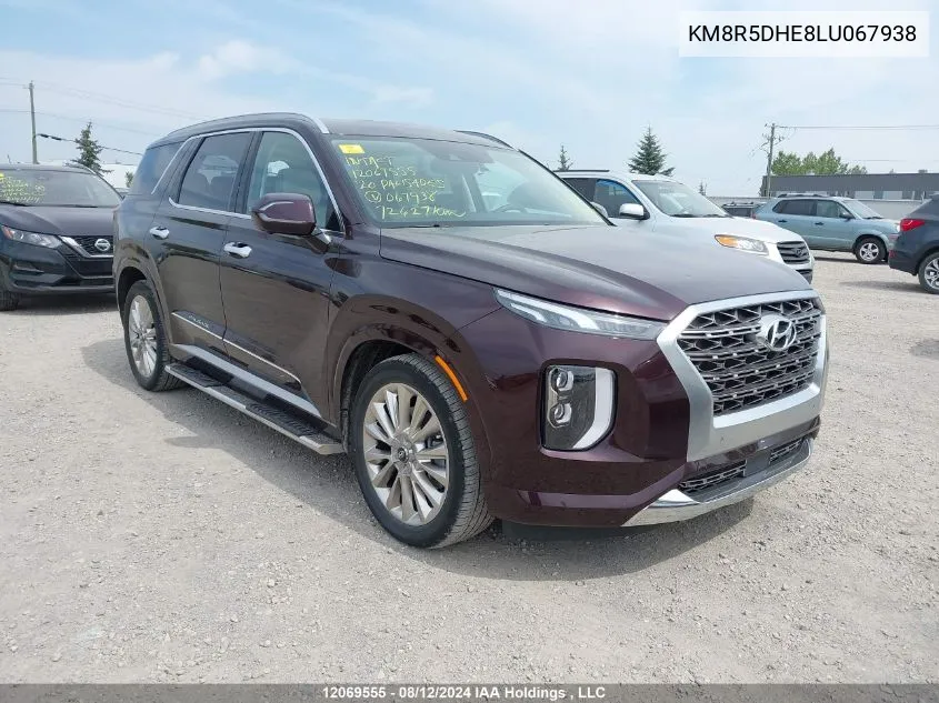 2020 Hyundai Palisade Limited VIN: KM8R5DHE8LU067938 Lot: 12069555