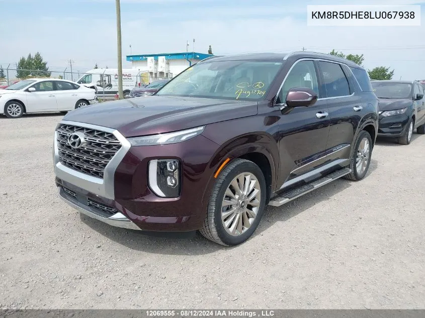 2020 Hyundai Palisade Limited VIN: KM8R5DHE8LU067938 Lot: 12069555